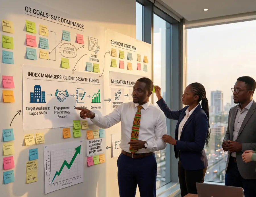 The Index Managers team in a planning session.